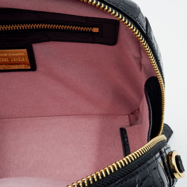【OUTLET品】 クロコダイル グレージングラウンドポシェット ブラック