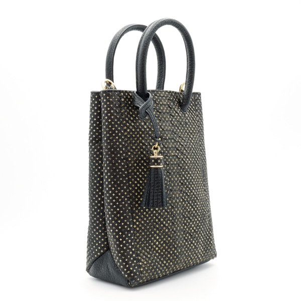 【outlet品】パイソン パンチングマルチポシェット ブラック