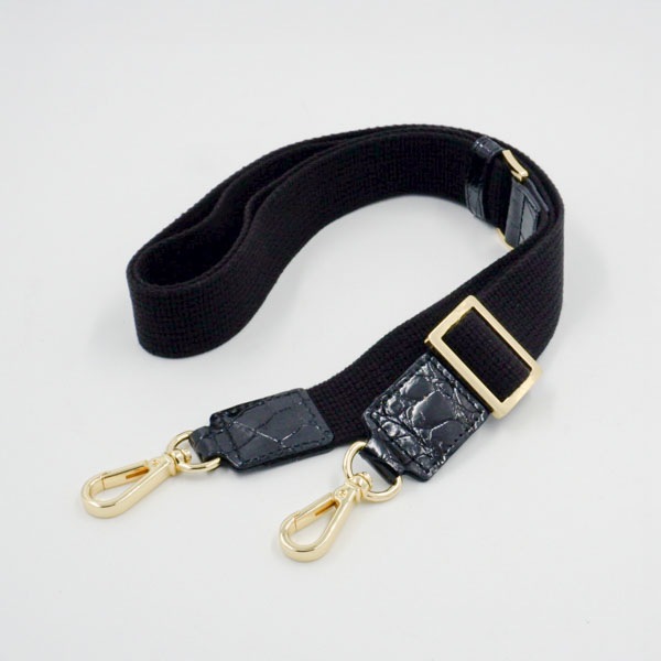 クロコダイル アオリハンドバッグ ブラック