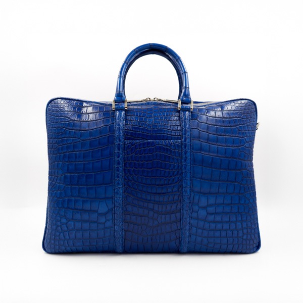 藍染クロコダイル ブリーフケース
