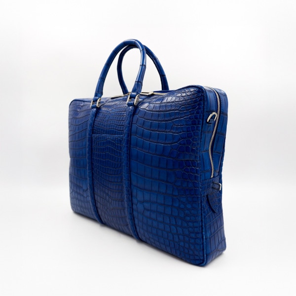 藍染クロコダイル ブリーフケース