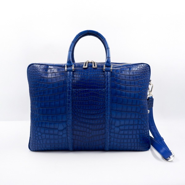 藍染クロコダイル ブリーフケース