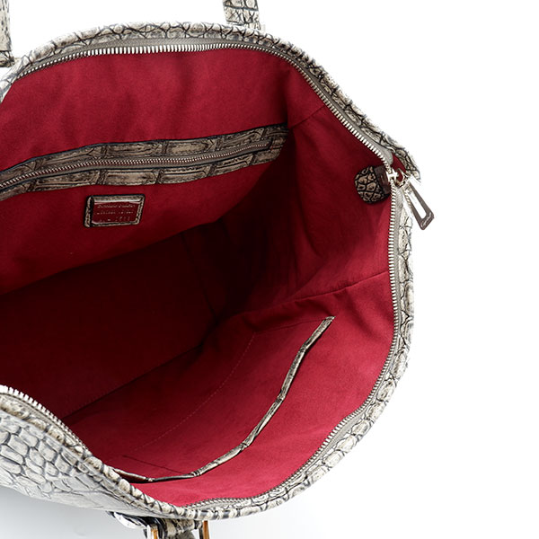 【LEON掲載商品】クロコダイル トートバッグ(R25型) アンティークホワイト