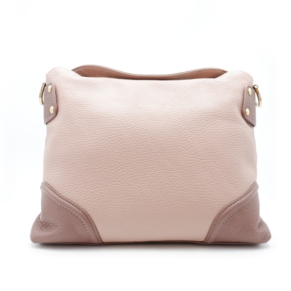 型押し牛革 一本手トートバッグ メジピンク