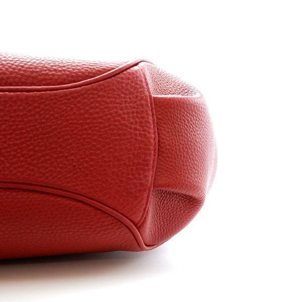 牛革×クロコダイル一本手バッグ　レッド