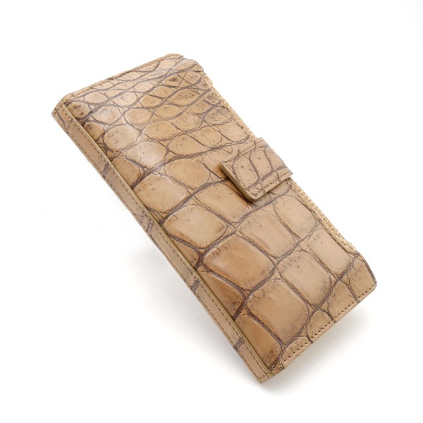 【outlet品】クロコダイル スマホケース メジミンク