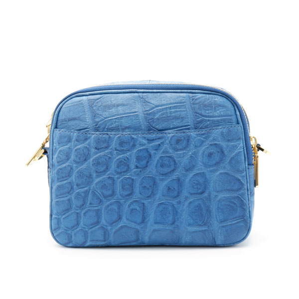 【outlet品】 クロコダイル 草木染ショルダー付きポーチバッグ 梔子