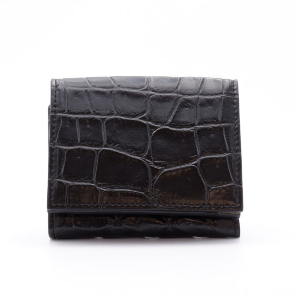 クロコダイル ミニ財布 ブラック | すべての商品 | LEATHER JEWELS 