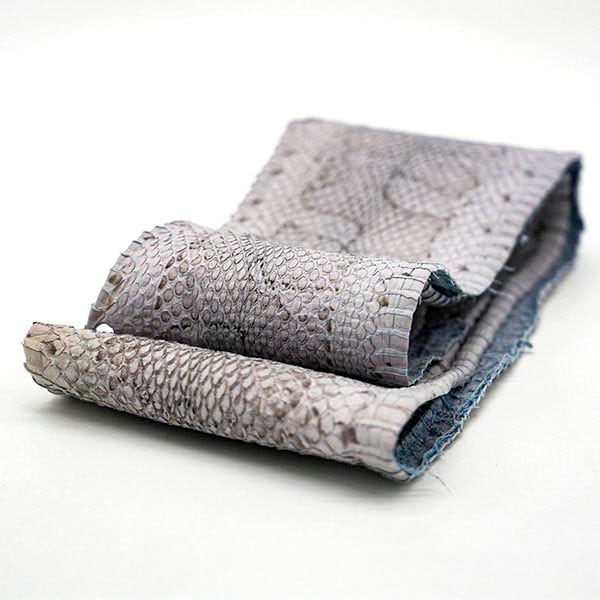 【セット販売】パイソン ダブルファスナーポシェット ハーフベージュ&パイソン革セット