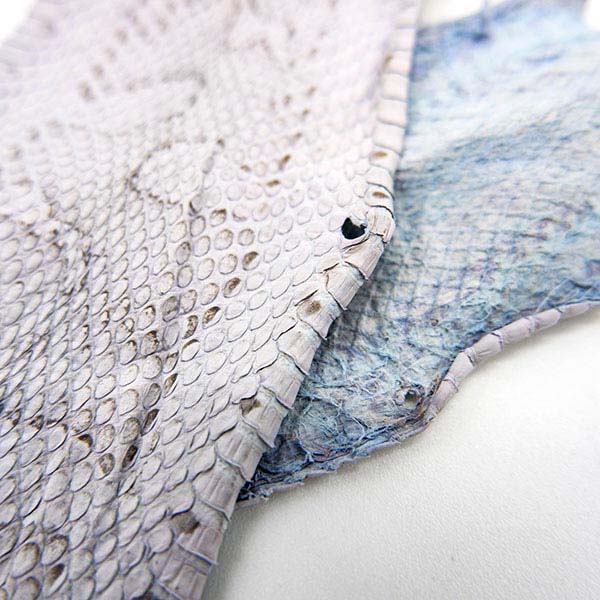 【セット販売】パイソン ダブルファスナーポシェット ハーフベージュ&パイソン革セット