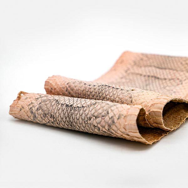 【セット販売】パイソン ダブルファスナーポシェット ハーフベージュ&パイソン革セット