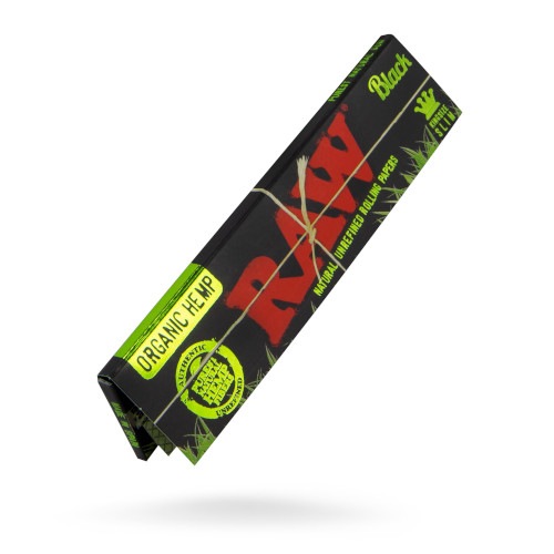 �������˥å���Ķ���������Τ�ͥ����������󥰥ڡ��ѡ�/RAW ORGANIC HEMP BLACK KINGSIZE SLIM