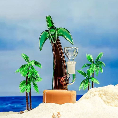 ��ƤΡ֥䥷���ڡץǥ�����֥إ�ѡ��ץ��饹���ܥ�/��HEMPER GLASS�� PALM TREE BONG 7inch