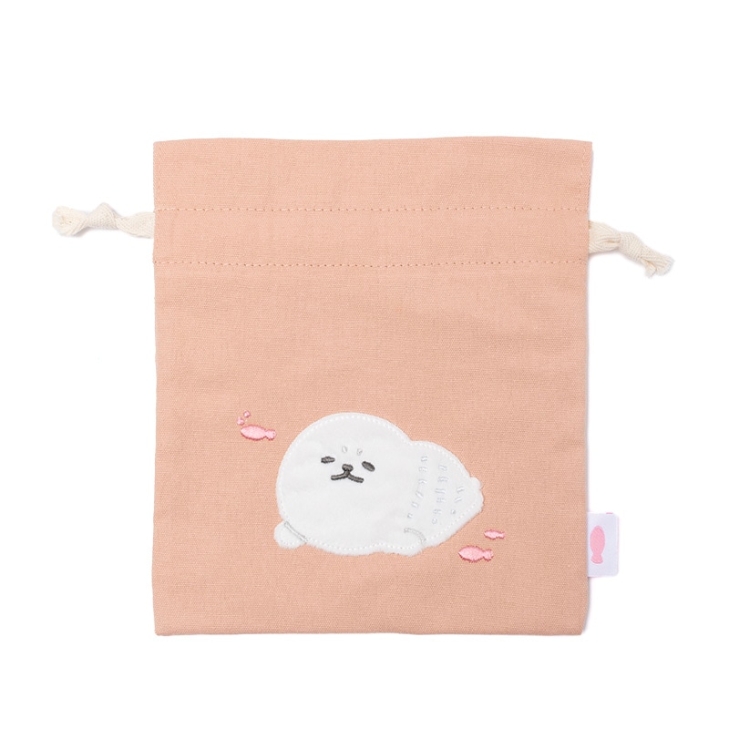 アップリケ巾着（アザラシ）