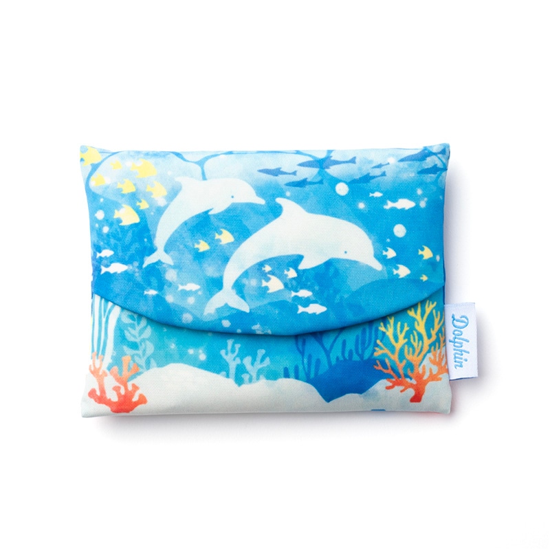 ティッシュケース（イルカ水彩）