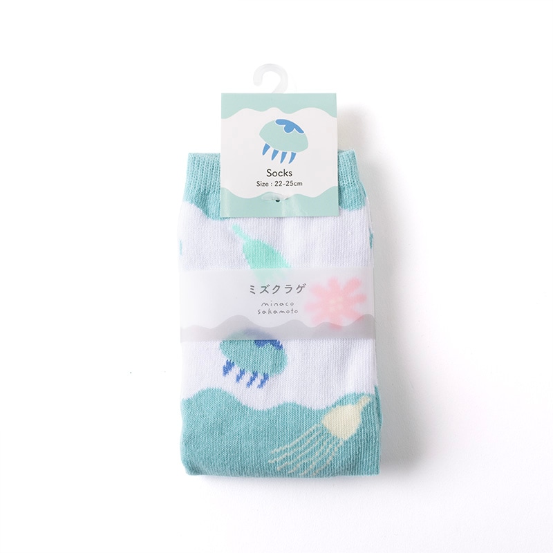 minaco sakamoto　靴下　（ミズクラゲ）