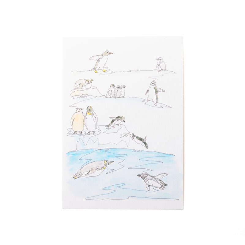 minaco sakamoto　布だより（繋がるペンギン）