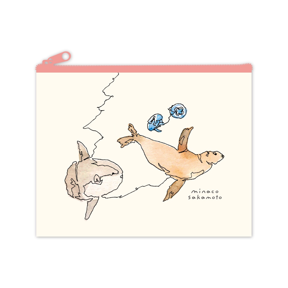 フラットポーチminaco sakamoto