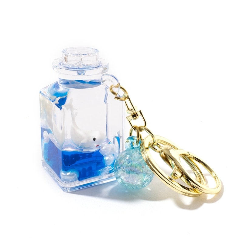 オイルキーホルダー　小ビン(シロイルカ)