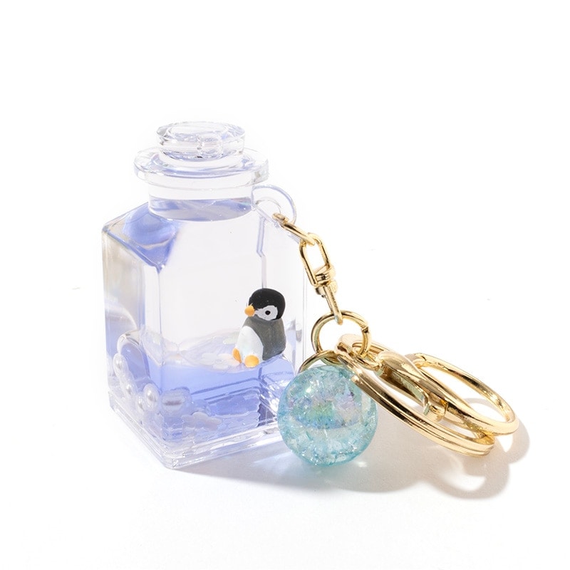 オイルキーホルダー　小ビン(ペンギン)