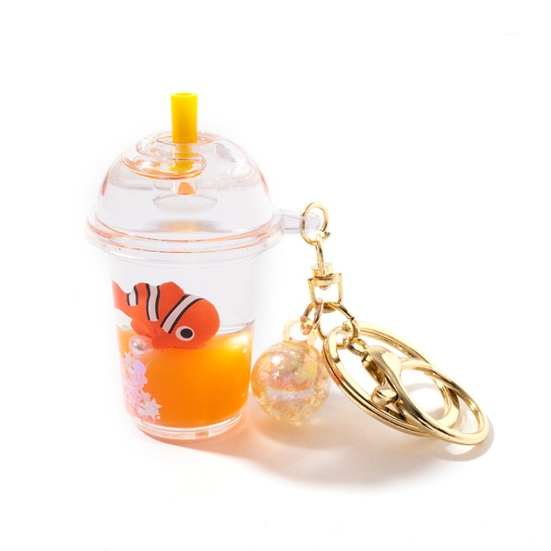 オイルキーホルダー　カップドリンク(クマノミ)