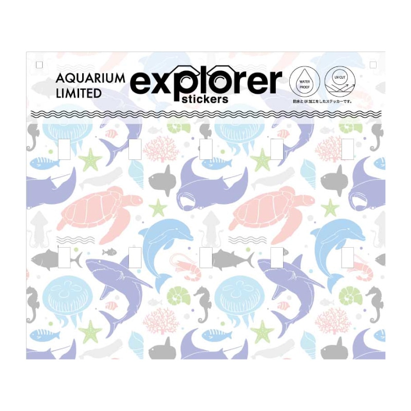 水族館ステッカー カワウソ