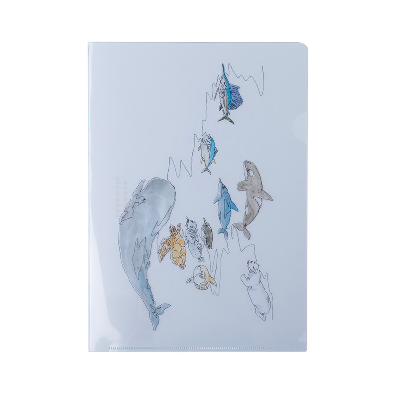 minaco sakamoto　２ポケットクリアファイル（深さ順・速さ順）