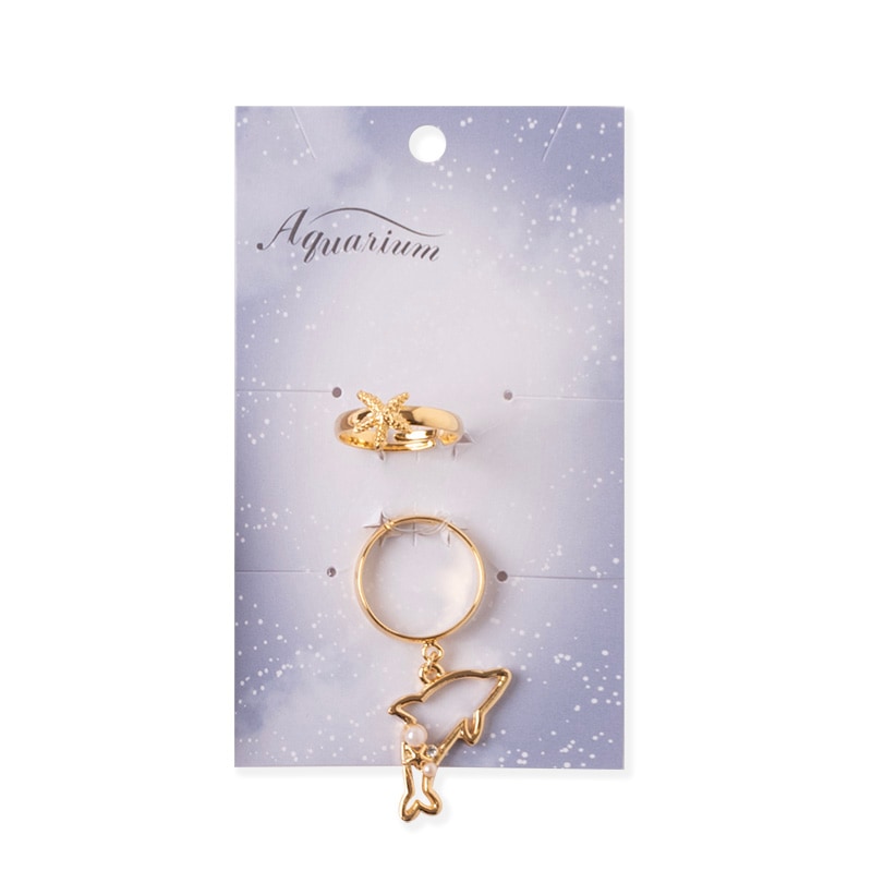 リング2個セット イルカ (ゴールド)