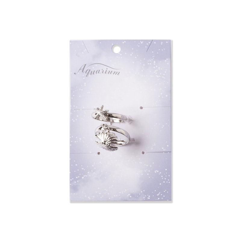 リング2個セット パールシェル (シルバー)