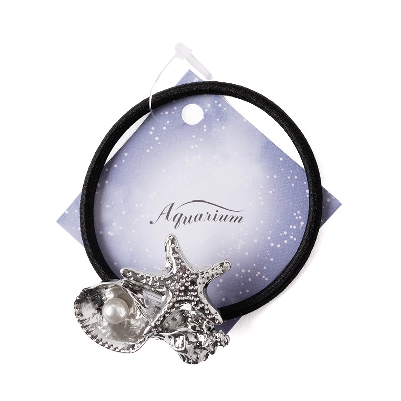 ヘアゴム ヒトデシェル (シルバー)