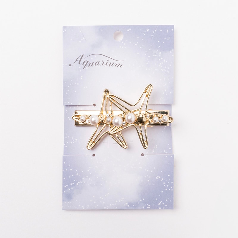 前髪クリップ ヒトデ  (ゴールド)