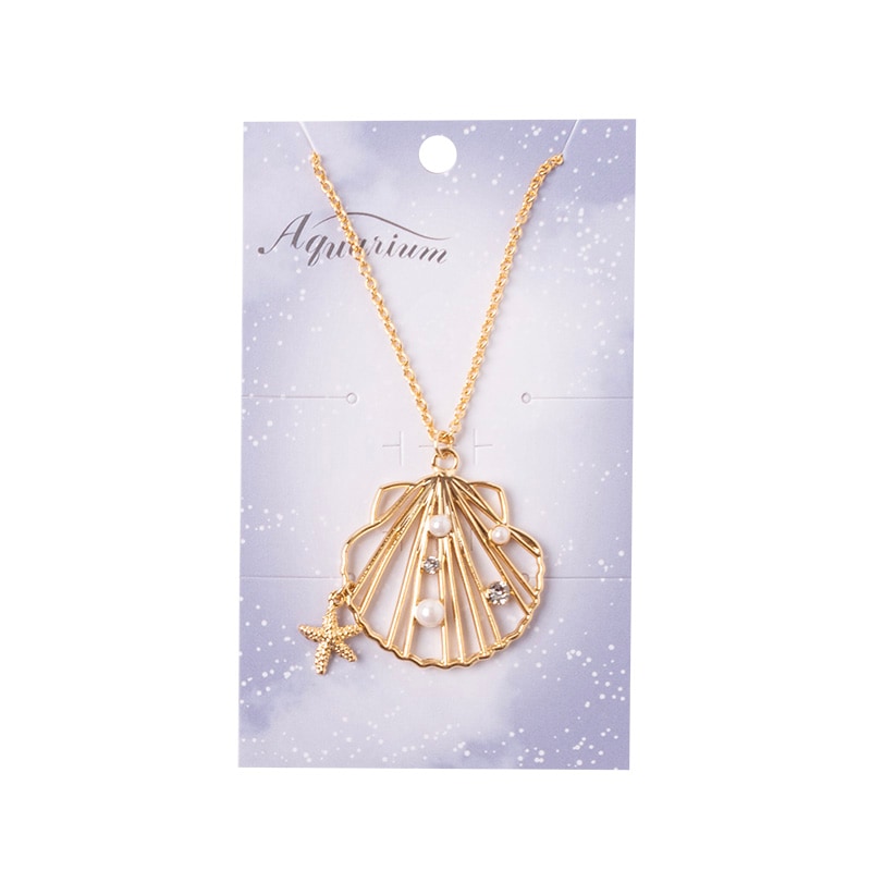ネックレス シェル大 (ゴールド)