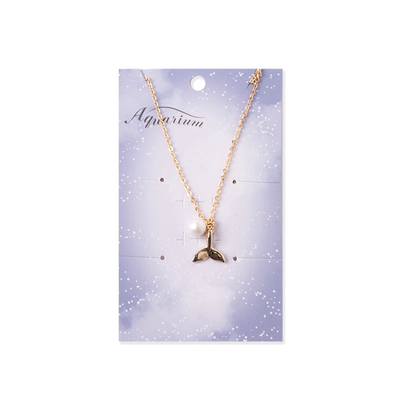 くじらしっぽネックレス (ゴールド）