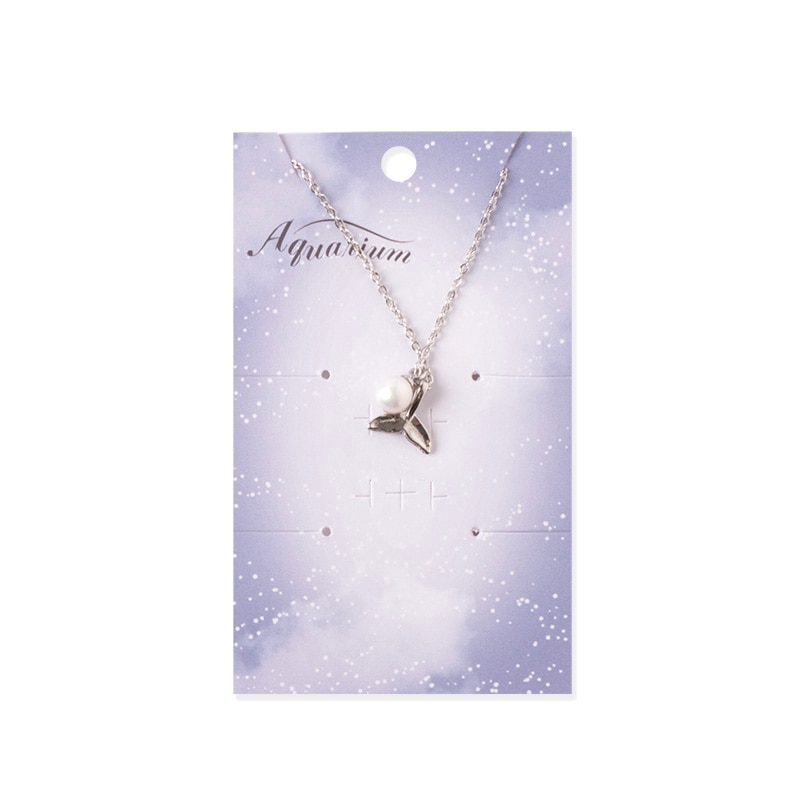 くじらしっぽネックレス (シルバー）