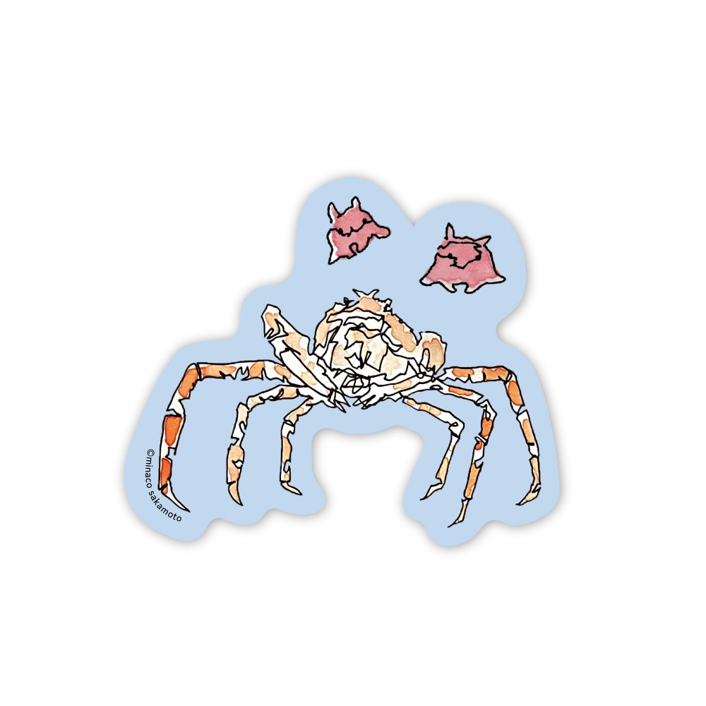 ステッカー minaco sakamoto(カニ・メンダコ)