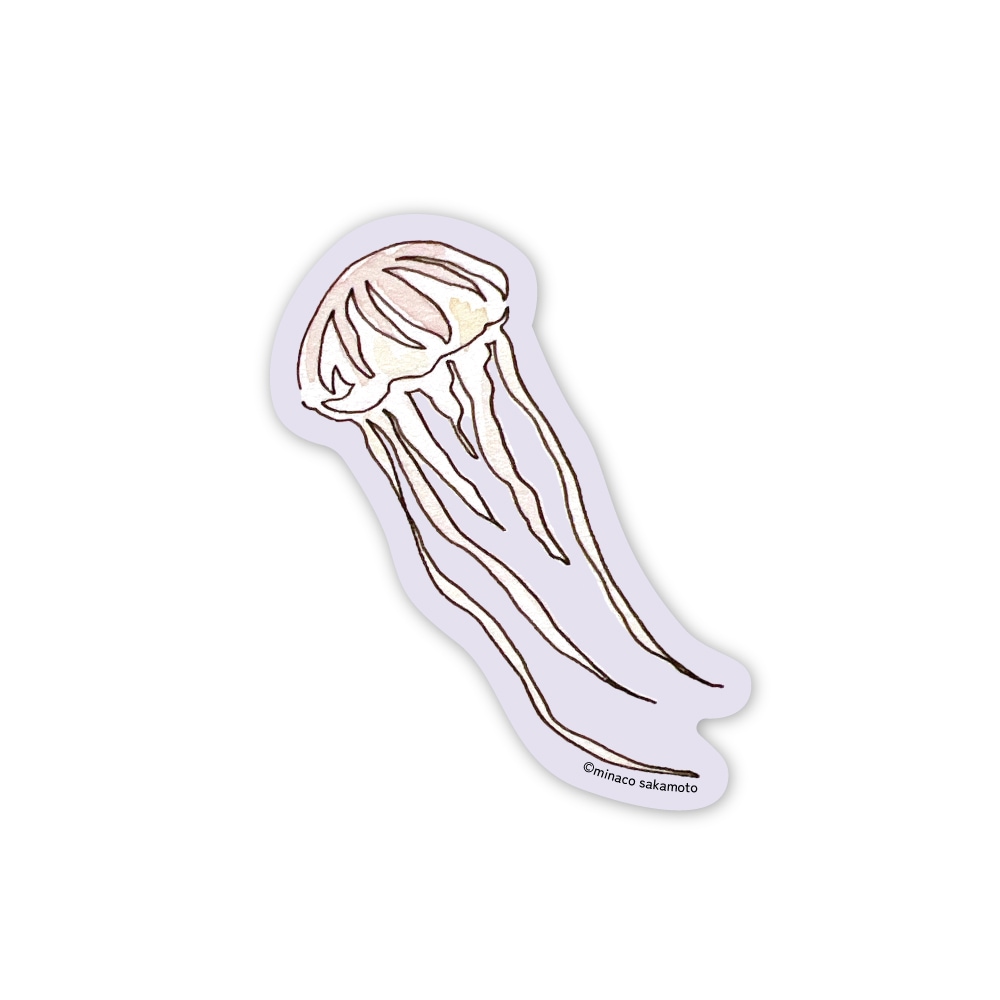 ステッカー minaco sakamoto (クラゲ)