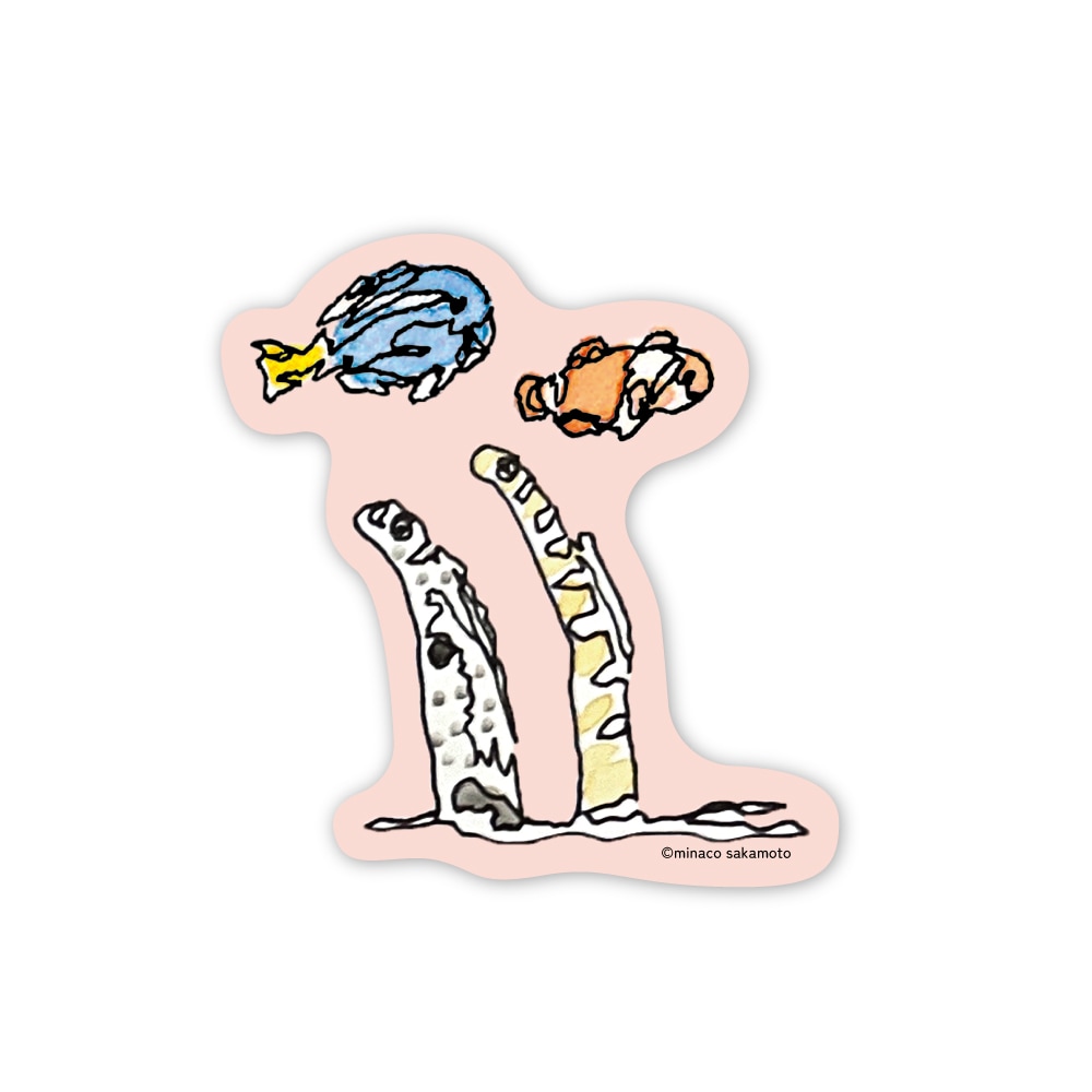 ステッカー minaco sakamoto (チンニシキ)
