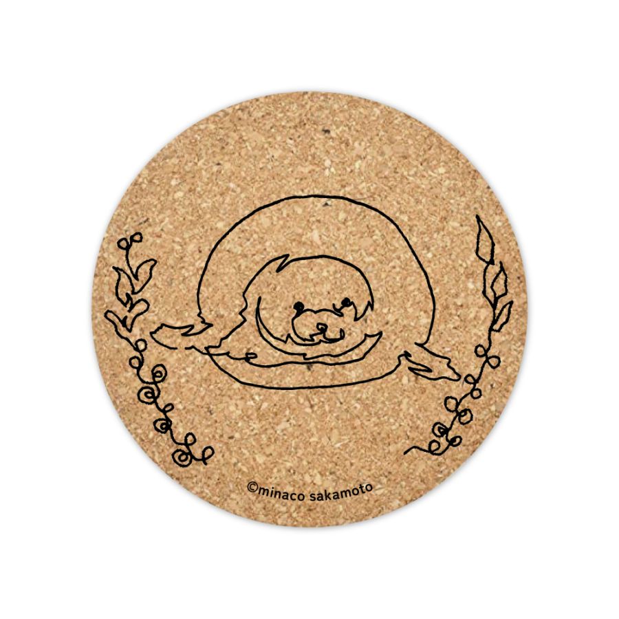 コルクコースター minaco sakamoto (アザラシ)