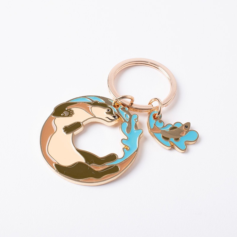 ２連メタルキーホルダー（カワウソ）