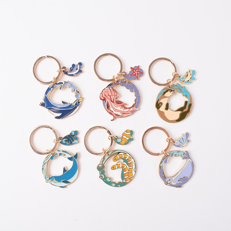 ２連メタルキーホルダー（カワウソ）