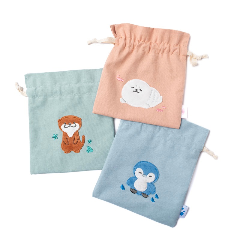 アップリケ巾着（アザラシ） | 水族館 | ntrl.online -ニュートラル