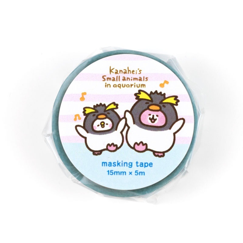 ピスケ&うさぎ 透明マスキングテープ (ペンギン)