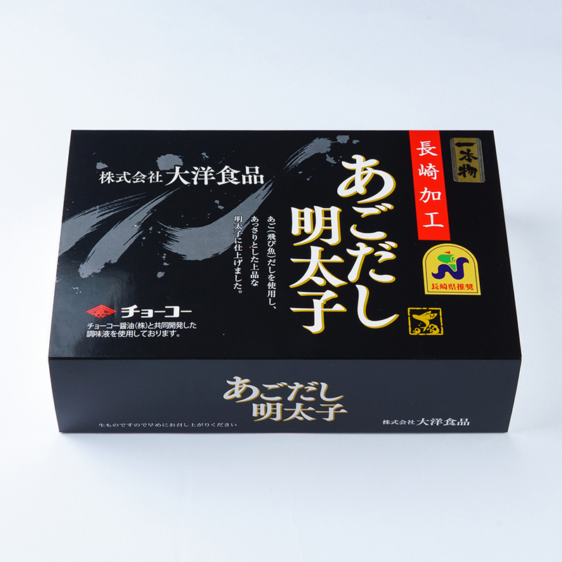 あごだし明太子 1本物 500g化粧箱入り｜明太子と味付け海苔 ときどきたらこ