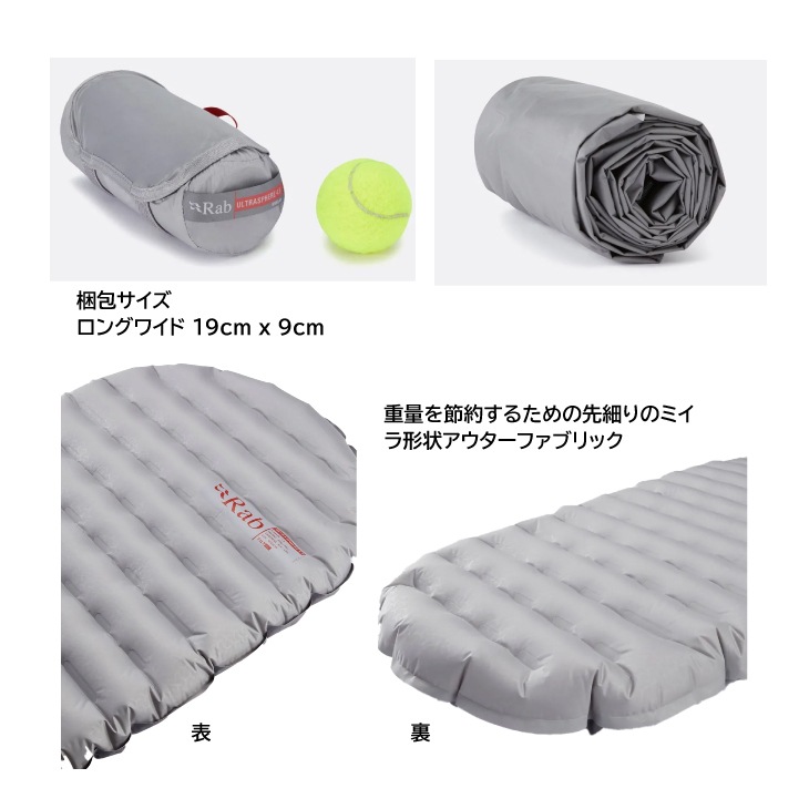 Rab Ultrasphere 4.5 スリーピングマット　ロングワイド Rab Ultrasphere 4.5 スリーピングマット Rab Ultrasphere 4.5