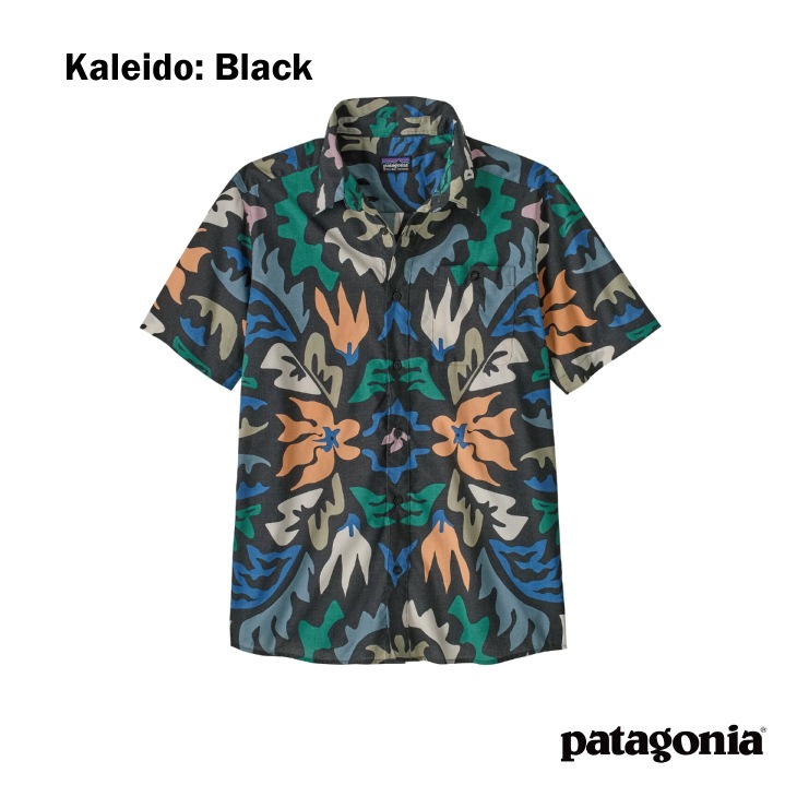 シャツ Patagonia MS GO TO SHIRT Kaleido: Black MS GO TO SHIRT - Kaleido: Black メンズ・ゴー・トゥ・シャツ