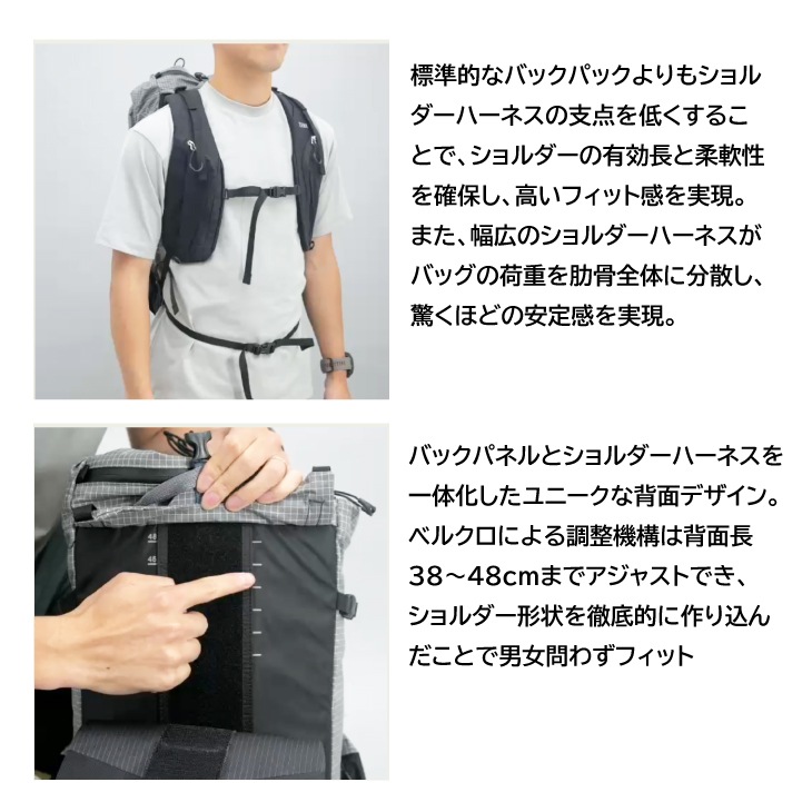ZENN25 Gray ゼン25 グレー 容量:約25L+5L バックパック | ブランド