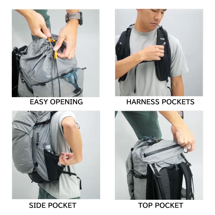 ZENN25 Gray ゼン25 グレー 容量:約25L+5L バックパック | ブランド