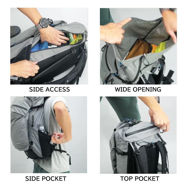 ZENN45 Gray ゼン45 グレー 容量:約40L+5L バックパック | ブランド