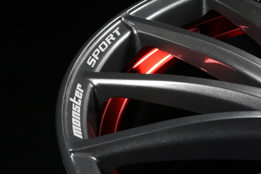 状態要確認　Monster Sport　１５インチアルミホイール２本 MONSTERSPORT[モンスタースポーツ][MONSTER SPORT VX15S