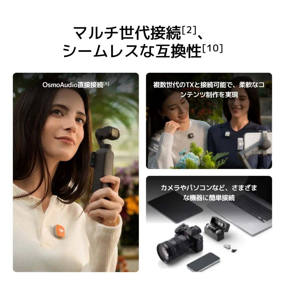 ��DJI Mic Mini 2�ȥ�󥹥ߥå����ϥ磻��쥹�ޥ��� DMM531 *����������